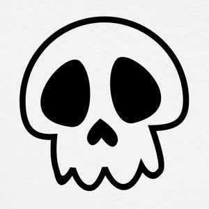 Skull Envelope Craft Stamp