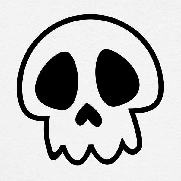Skull Envelope Craft Stamp