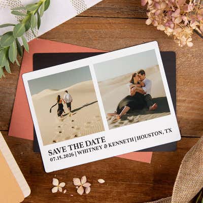 Simple Save The Date Magnet - alternate view