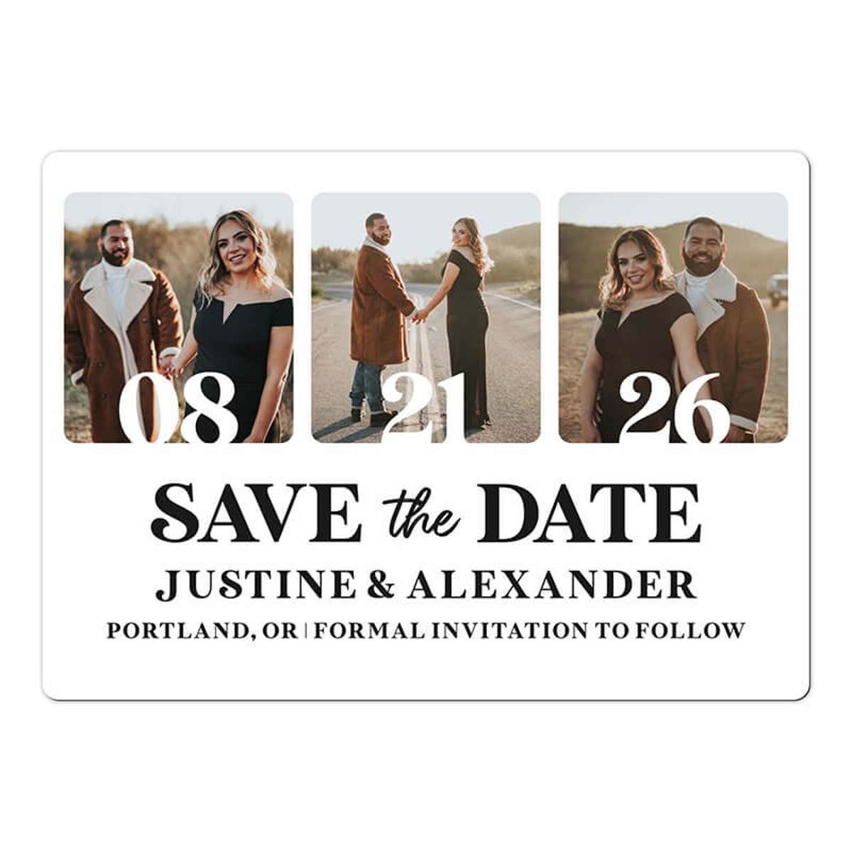 Blocks Save The Date Magnet