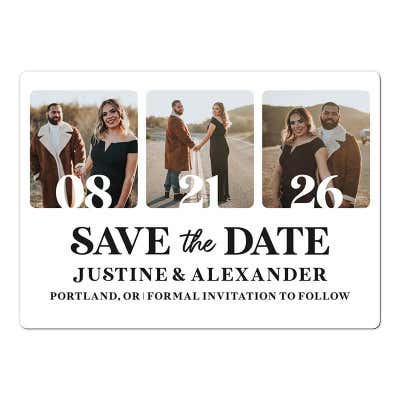 Blocks Save The Date Magnet