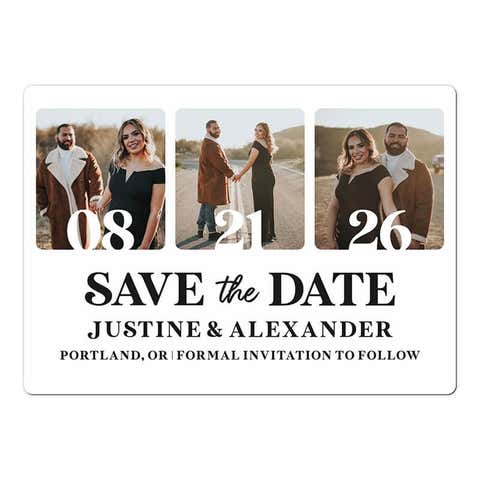 Blocks Save The Date Magnet