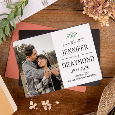 Botanical Save The Date Magnet - alternate view