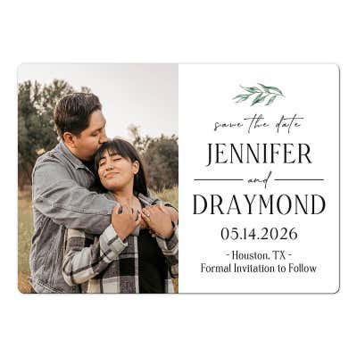 Botanical Save The Date Magnet
