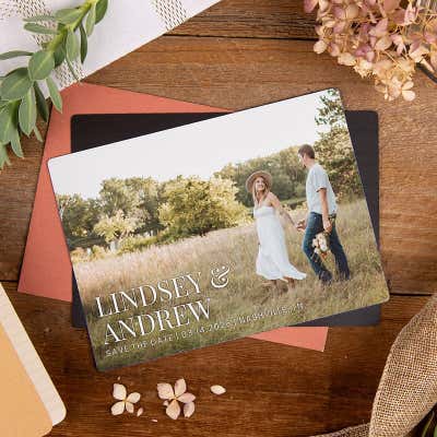 Horizontal Photo Save The Date Magnet - alternate view