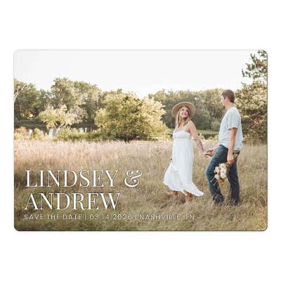 Horizontal Photo Save The Date Magnet