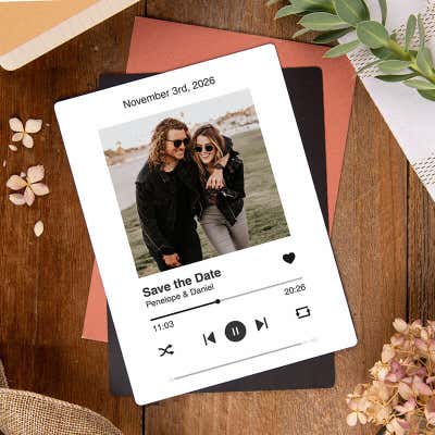 Playlist Save The Date Magnet - alternate view