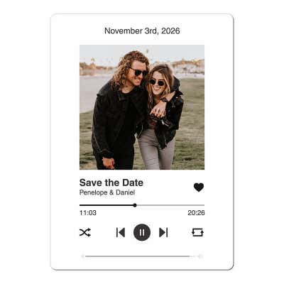 Playlist Save The Date Magnet