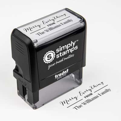 Merry Everything Rubber Stamp - alternate view