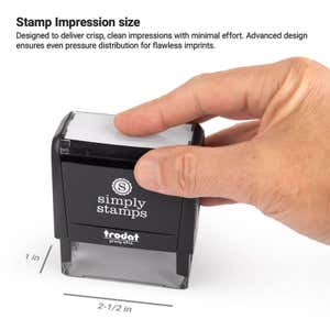 Stamp impression size for the 4914 self inking address stamp 