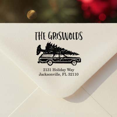 Griswold Holiday Return Address Stamp