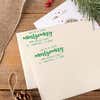 Green ink impressions of ‘Montgomery Trendy’ return address stamp on Christmas envelopes.