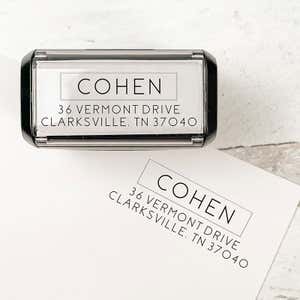 Example of the Thin San Serif Address Stamp