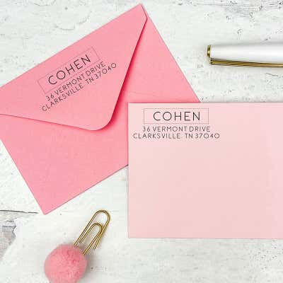 Thin San Serif Address Stamp - alternate view