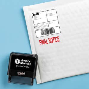Final Notice office stamp on mail. 