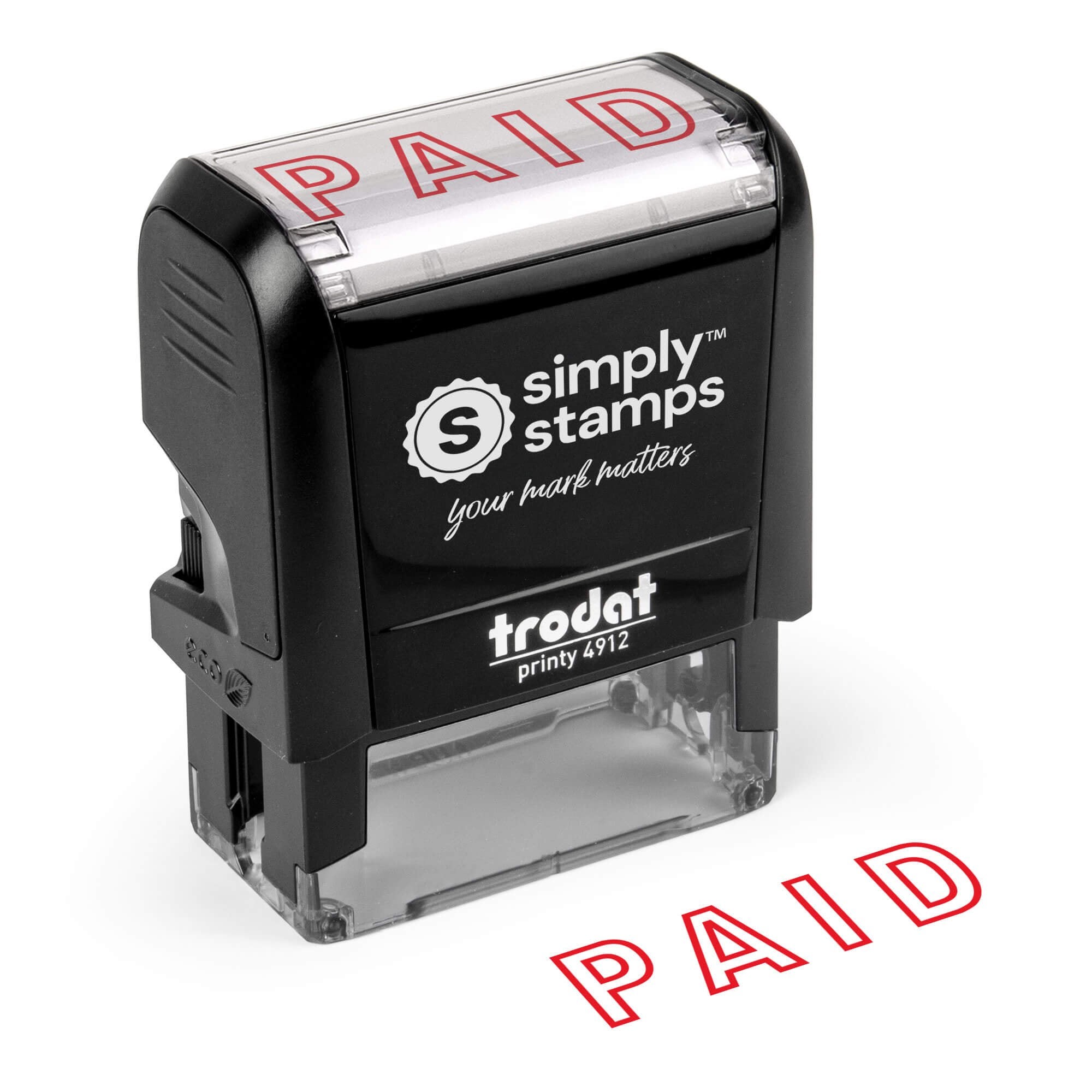 Paid stamp and stamp impression 