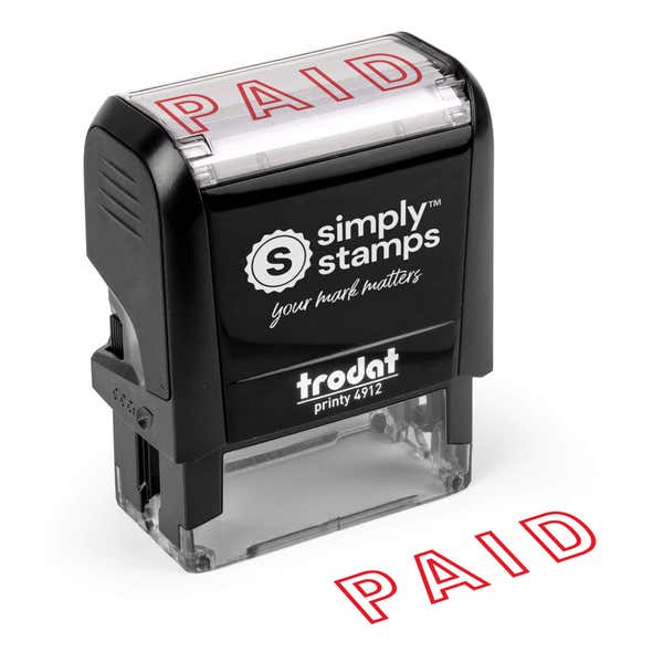 Paid stamp and stamp impression 