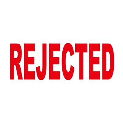 REJECTED Stock Office Stamp - alternate view