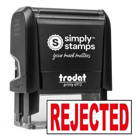 REJECTED Stock Office Stamp