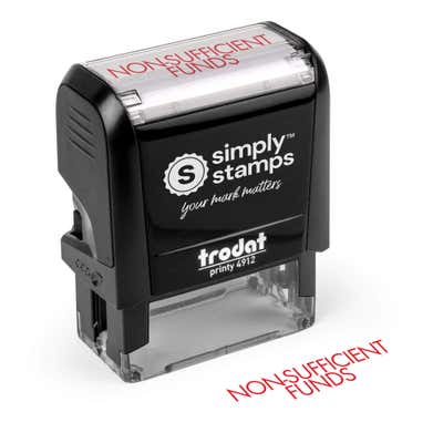 Non-Sufficient Funds Rubber Stamp - alternate view