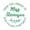 From the Library of Rounded Script Teacher Stamp