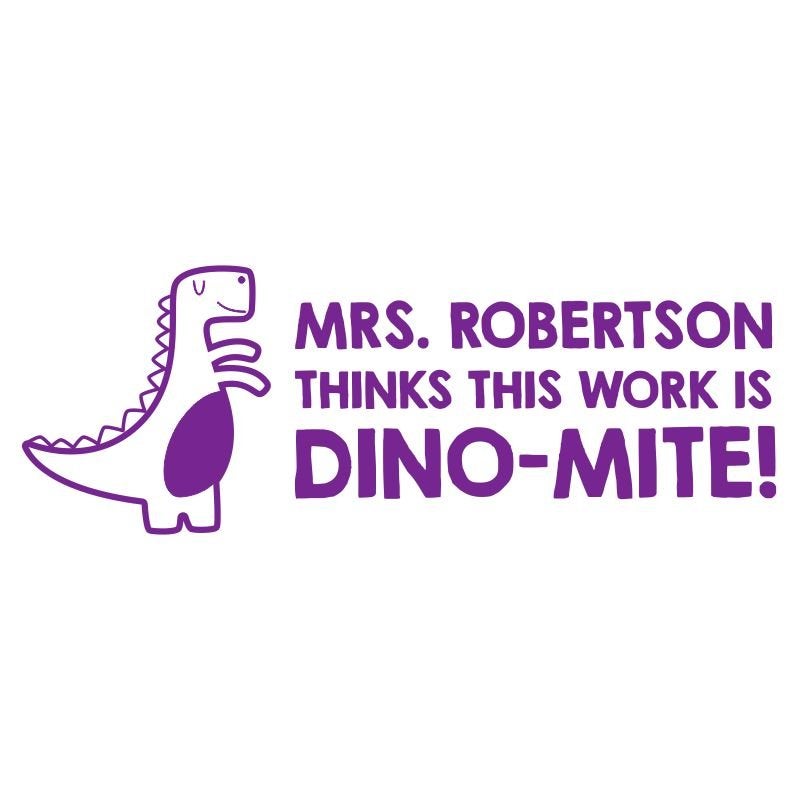Dinosaur Positive Feedback Teacher Stamp