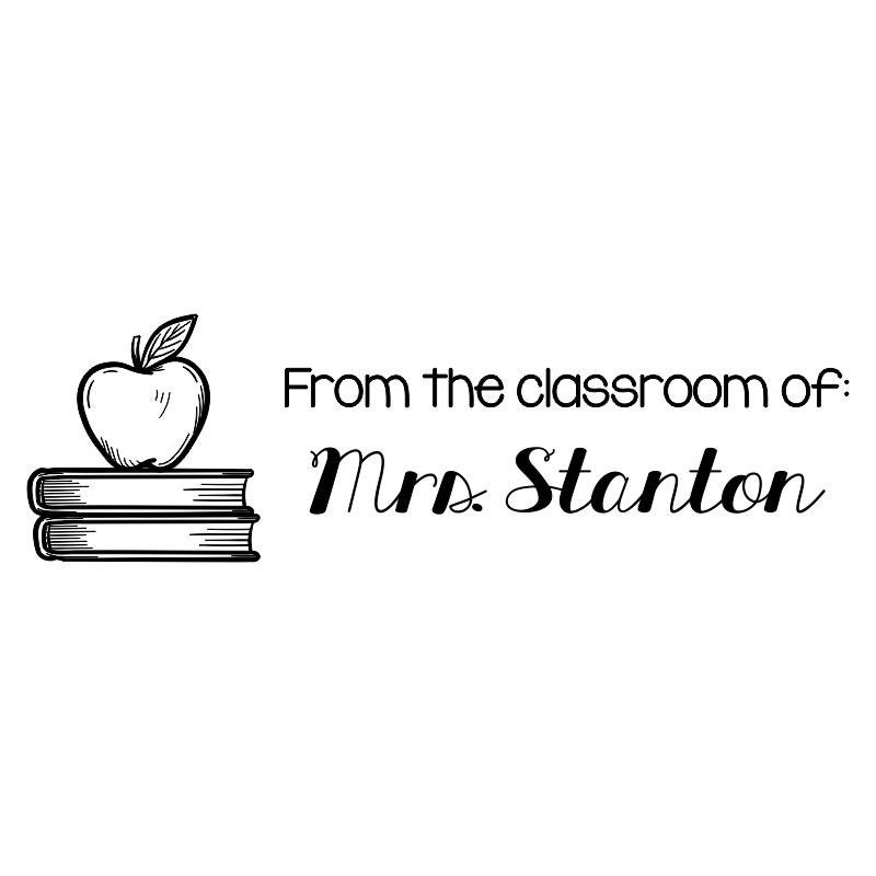 Custom Teacher Book Stamp
