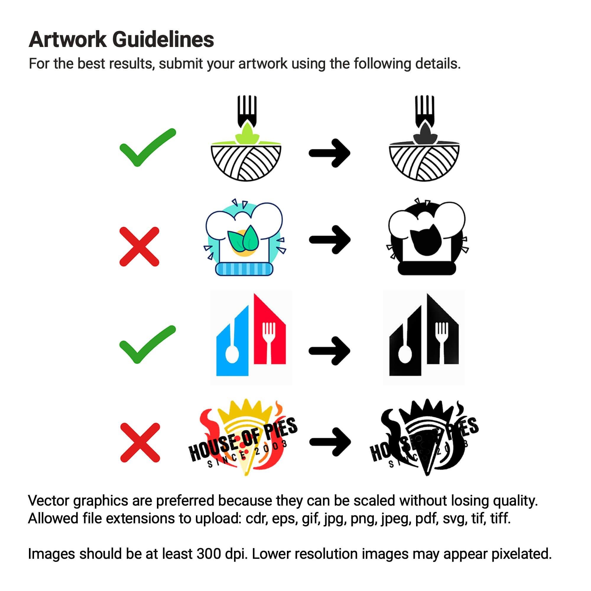 Artwork tips for creating logos for custom wood handle stamps