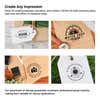 Custom logo stamp impressions on packaging tags and kraft envelopes for branding