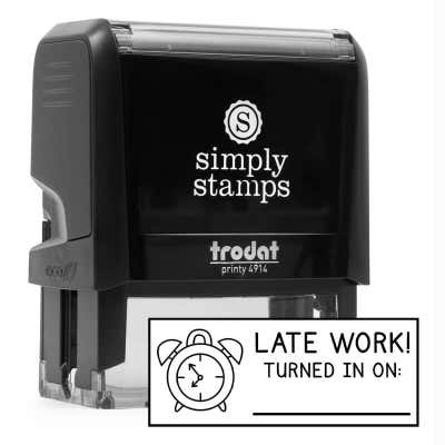 Late Work! Turned In On: Teacher Stamp - alternate view