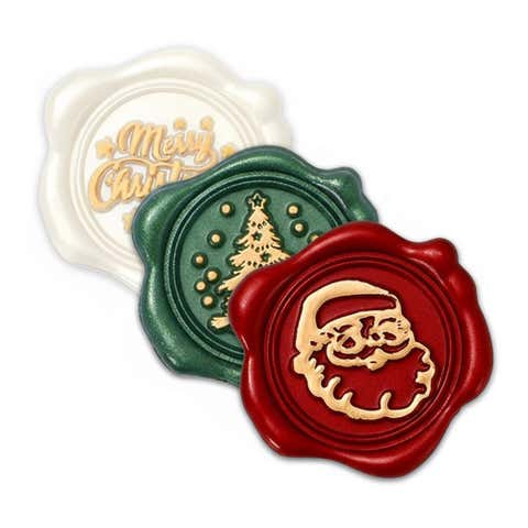 Christmas Wax Seals – 15-Piece Self-Adhesive Holiday Envelope Seals