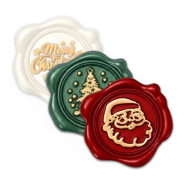 Christmas Wax Seals – 15-Piece Self-Adhesive Holiday Envelope Seals
