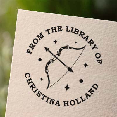Archer Custom Book Stamp - alternate view