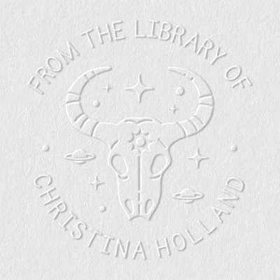 Custom Book Embosser - Deer Skull - alternate view