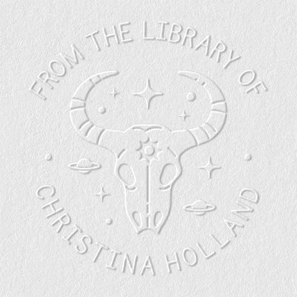 Deer Skull Custom Book Embosser