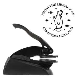 Book embosser custom with stamp impression with white background