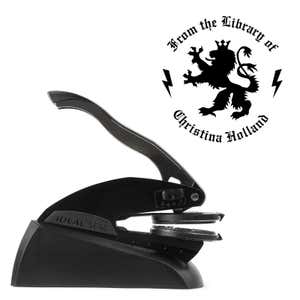 Book embosser custom with stamp impression with white background