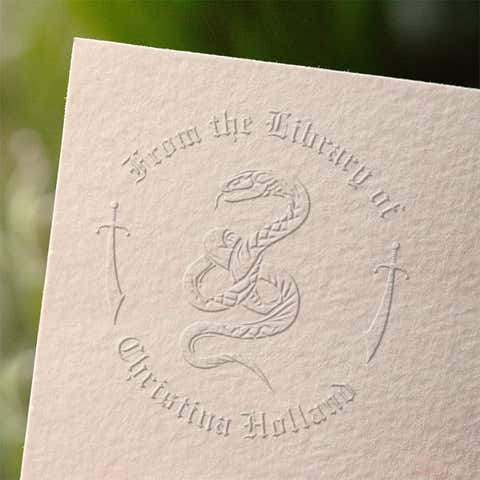 Custom Book Embosser - Snake Seal