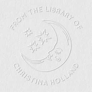Crescent Moon Custom Book Embosser