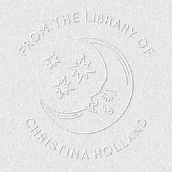 Crescent Moon Custom Book Embosser
