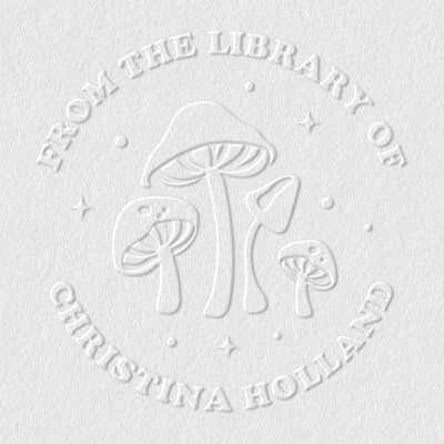 Custom Book Embosser - Mushrooms - alternate view