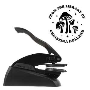 Book embosser custom with stamp impression with white background