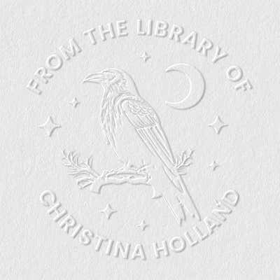 Custom Book Embosser - Raven Moon - alternate view