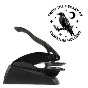 Book embosser custom with stamp impression with white background