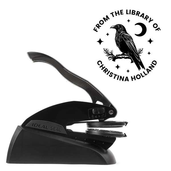 Book embosser custom with stamp impression with white background