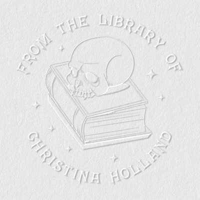 Custom Book Embosser - Book With Skull - alternate view