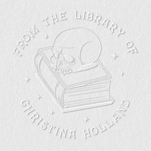 Book With Skull Custom Book Embosser