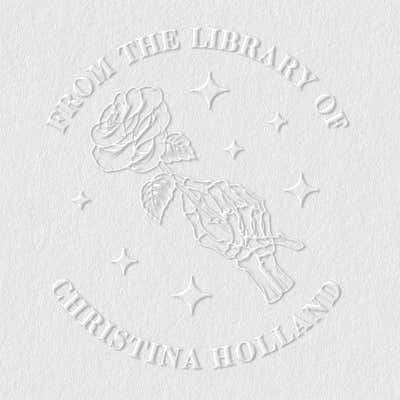 Custom Book Embosser - Rose Bones - alternate view