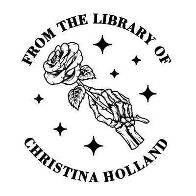 Rose Bones Custom Book Stamp