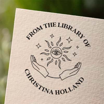 Fortunate Sun Custom Book Stamp - alternate view